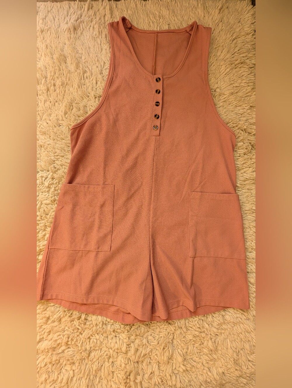 Sleeveless Romper in Dusty Rose